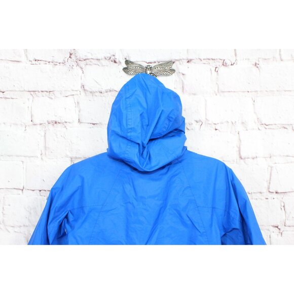LL Bean Discovery Rain Jacket Full Zip Hooded Nylon Blue Size 4T - Picture 8 of 11
